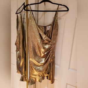 NWT gold minidress